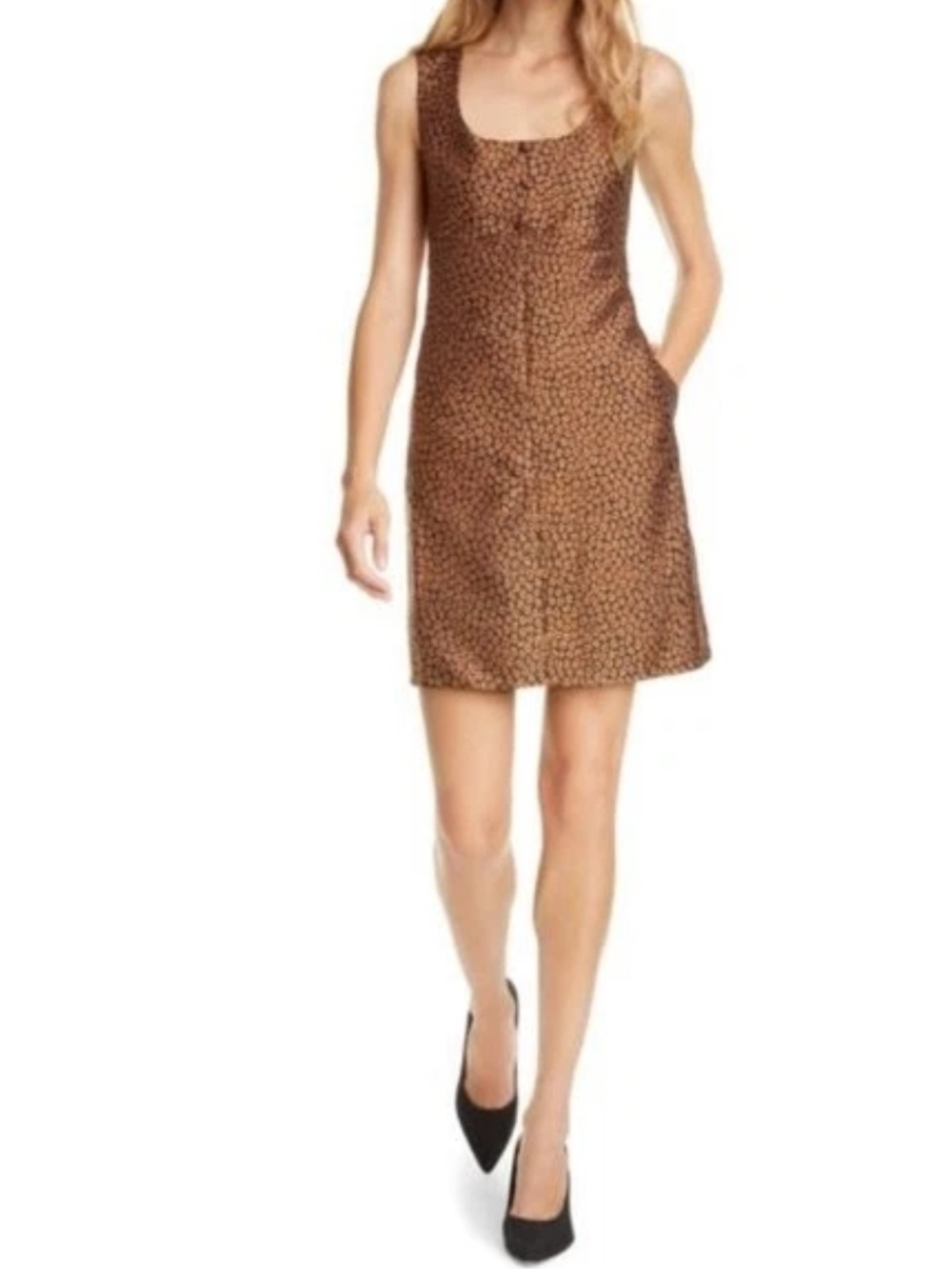 Kate Spade New York Flora Leopard Jacquard Dress Metallic leopard pattern Size 1